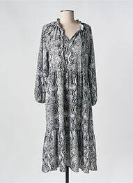 Rochie midi croială fluidă mâneci lungi gri HAILYS femeie