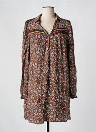 Rochie scurtă mâneci lungi mâneci lungi maro CHERRY PARIS femeie