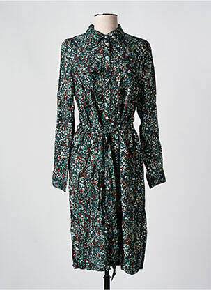 Rochie midi imprimeu floral mâneci lungi verde S.OLIVER femeie