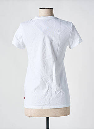 Tricou serigrafie flockată mâneci scurte alb LEVI'S femeie