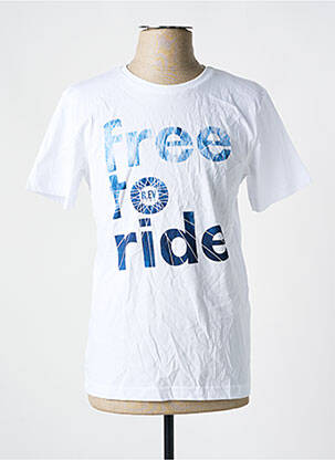 Tricou croială dreaptă mâneci scurte alb R.EV 1703 BY REMCO EVENPOEL  bărbat