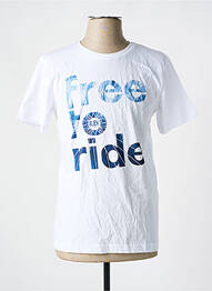 Tricou croială dreaptă mâneci scurte alb R.EV 1703 BY REMCO EVENPOEL  homme