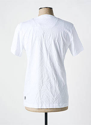 Tricou croială dreaptă mâneci scurte alb R.EV 1703 BY REMCO EVENPOEL  bărbat