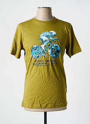 Tricou croială dreaptă mâneci scurte verde R.EV 1703 BY REMCO EVENPOEL  bărbat