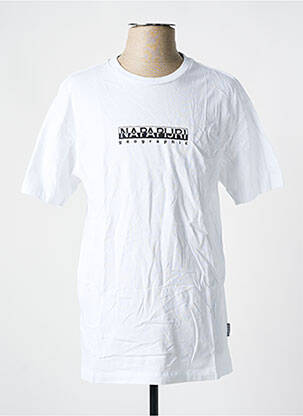 Tricou croială dreaptă mâneci scurte alb NAPAPIJRI bărbat