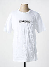 Tricou croială dreaptă mâneci scurte alb NAPAPIJRI homme