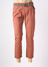 Pantalon 7/8 țesătură poplin mărime normală maro LOSAN homme