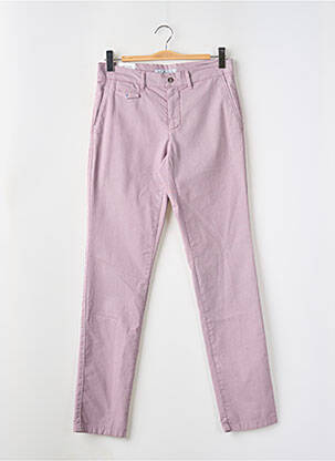 Pantalon chino țesătură poplin mărime normală violet LCDN bărbat