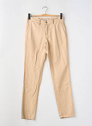 Pantalon chino țesătură poplin bej LCDN bărbat