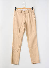 Pantalon chino țesătură poplin bej LCDN homme