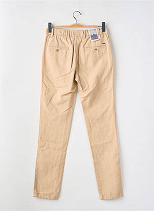 Pantalon chino țesătură poplin bej LCDN bărbat