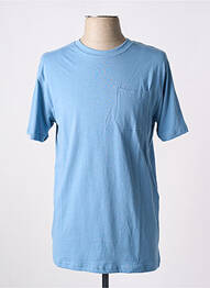 Tricou croială dreaptă mâneci scurte albastru LDN homme