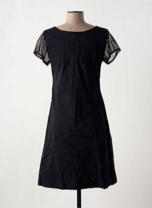 Rochie midi imprimeu fantezie mâneci scurte negru QUATTRO femeie