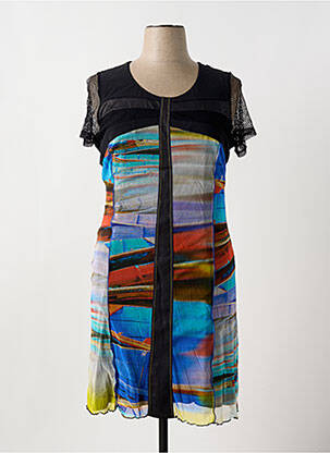 Rochie midi mâneci scurte mâneci scurte negru GUY DUBOUIS femeie