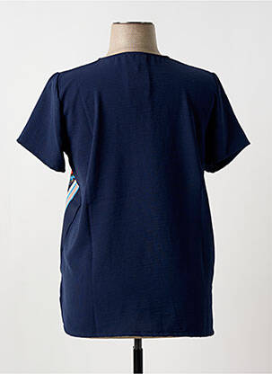 Tricou imprimeu fantezie mâneci scurte albastru GALMALLA femeie