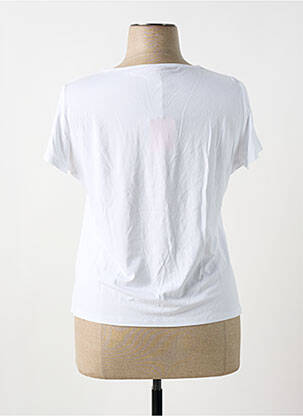 Tricou serigrafie cu strasuri mâneci scurte alb COSTURA 40 femeie