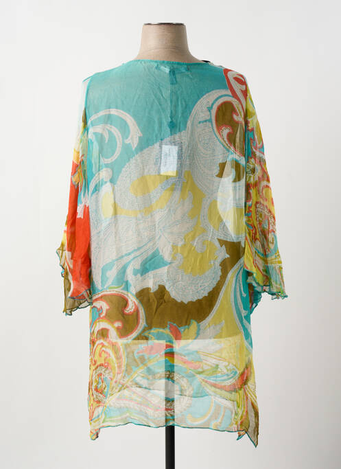 Tunică mâneci lungi țesătură crep albastru ALAIN WEIZ femme