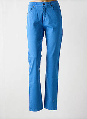 Pantalon slim țesătură poplin mărime normală albastru LCDN femeie
