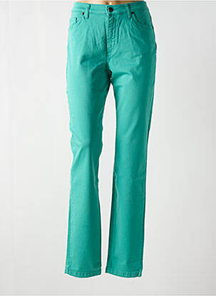 Pantalon slim țesătură poplin mărime normală verde LCDN femeie