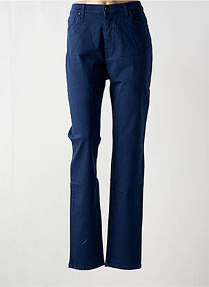 Pantalon slim țesătură poplin mărime normală albastru LCDN femeie