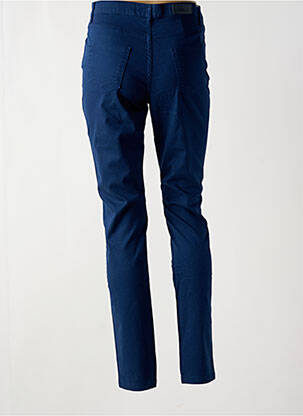 Pantalon slim țesătură poplin mărime normală albastru închis LCDN femeie