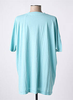 Tricou guler rotund mâneci scurte albastru AMERICAN VINTAGE femeie