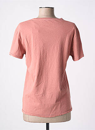 Tricou croială dreaptă mâneci scurte roz AMERICAN VINTAGE femeie