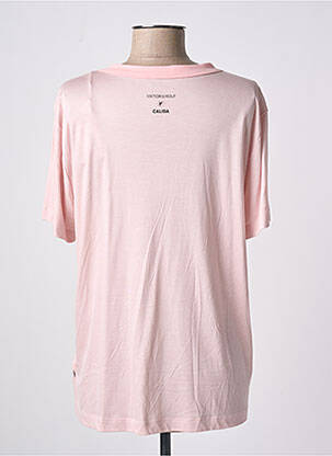Tricou imprimeu fantezie mâneci scurte roz VIKTOR & ROLF femeie