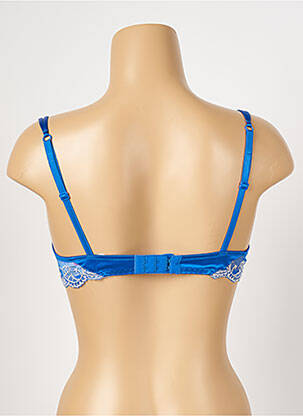 Sutien efect material satinat sutien balconet cu decolteu înalt albastru LISE CHARMEL femeie