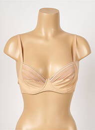 Sutien efect material satinat sutien cupe întregi cu decolteu înalt piele ANTIGEL femme