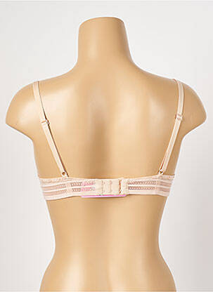 Sutien efect material satinat top sutien push-up roz ANTIGEL femeie