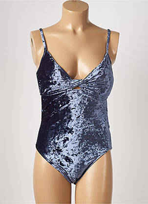 Costum de baie dintr-o singură piesă efect material satinat sutien cu susținere înaltă și burete detașabil albastru SEAFOLLY femeie