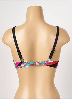 Sutien de costum de baie elasticitate sutien cupe întregi cu decolteu înalt negru ANTIGEL femeie