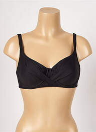 Sutien de costum de baie elasticitate sutien cupe întregi cu decolteu înalt negru ANTIGEL femme