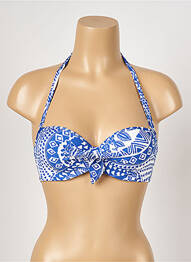 Sutien de costum de baie elasticitate top sutien modelat albastru ANTIGEL femme