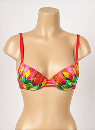 Sutien de costum de baie elasticitate top sutien push-up portocalie ANTIGEL femeie
