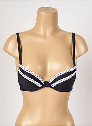 Sutien de costum de baie bretele elastice reglabile top sutien push-up negru ANTIGEL femeie