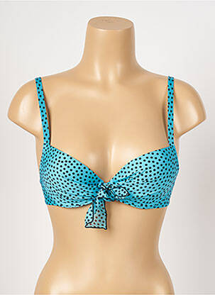 Sutien de costum de baie elasticitate top sutien push-up albastru ANTIGEL femeie