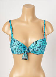 Sutien de costum de baie elasticitate top sutien push-up albastru ANTIGEL femme