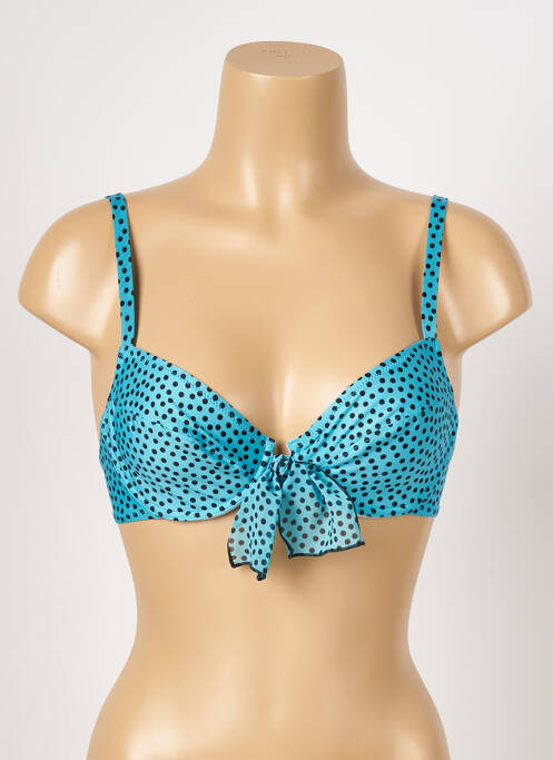 Sutien de costum de baie albastru ANTIGEL femeie