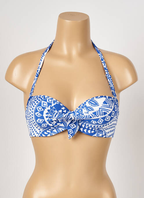 Sutien de costum de baie albastru ANTIGEL femeie