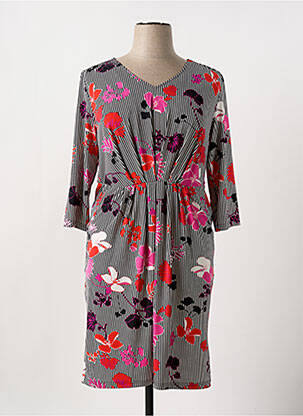 Rochie midi imprimeu floral mâneci lungi negru BETTY BARCLAY femeie