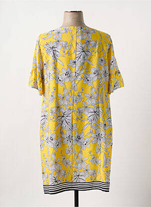 Rochie midi imprimeu floral mâneci scurte galben ROBE LEGERE BY VERA MONT femeie
