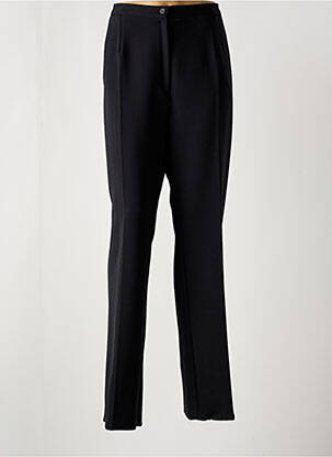 Pantalon drept țesătură crep talie înaltă negru GEVANA femeie