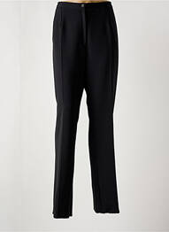 Pantalon drept țesătură crep talie înaltă negru GEVANA femme