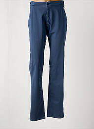 Pantalon drept țesătură poplin mărime normală albastru TBS femme