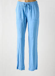 Pantalon drept țesătură poplin mărime normală albastru ANNA MONTANA femme
