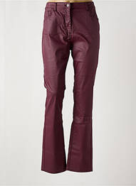 Pantalon slim țesătură acoperită mărime normală roșu PAUSE CAFE femme