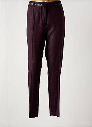 Pantalon drept elasticitate talie înaltă violet PAUSE CAFE femeie