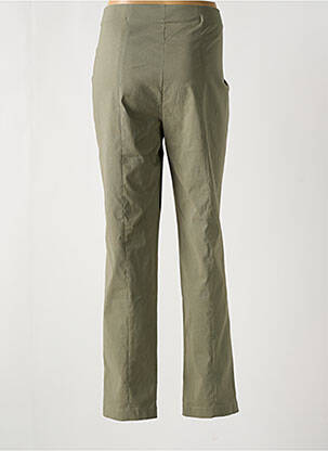 Pantalon slim talie elastică mărime normală verde ANNA MONTANA femeie